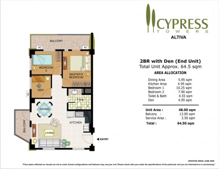 Cypress Towers 2 Bedroom with Den